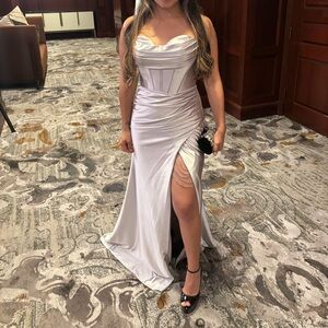 Elegant White Evening Gown